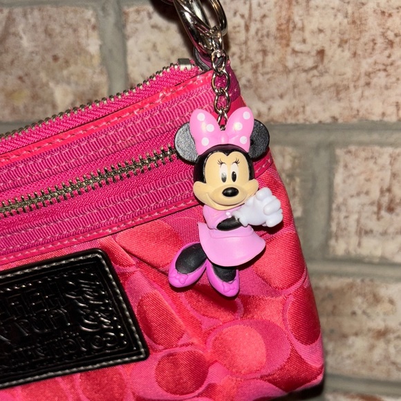 Repurposed Minnie Mouse Keychain – Pretty in Pink - Picture 1 of 6